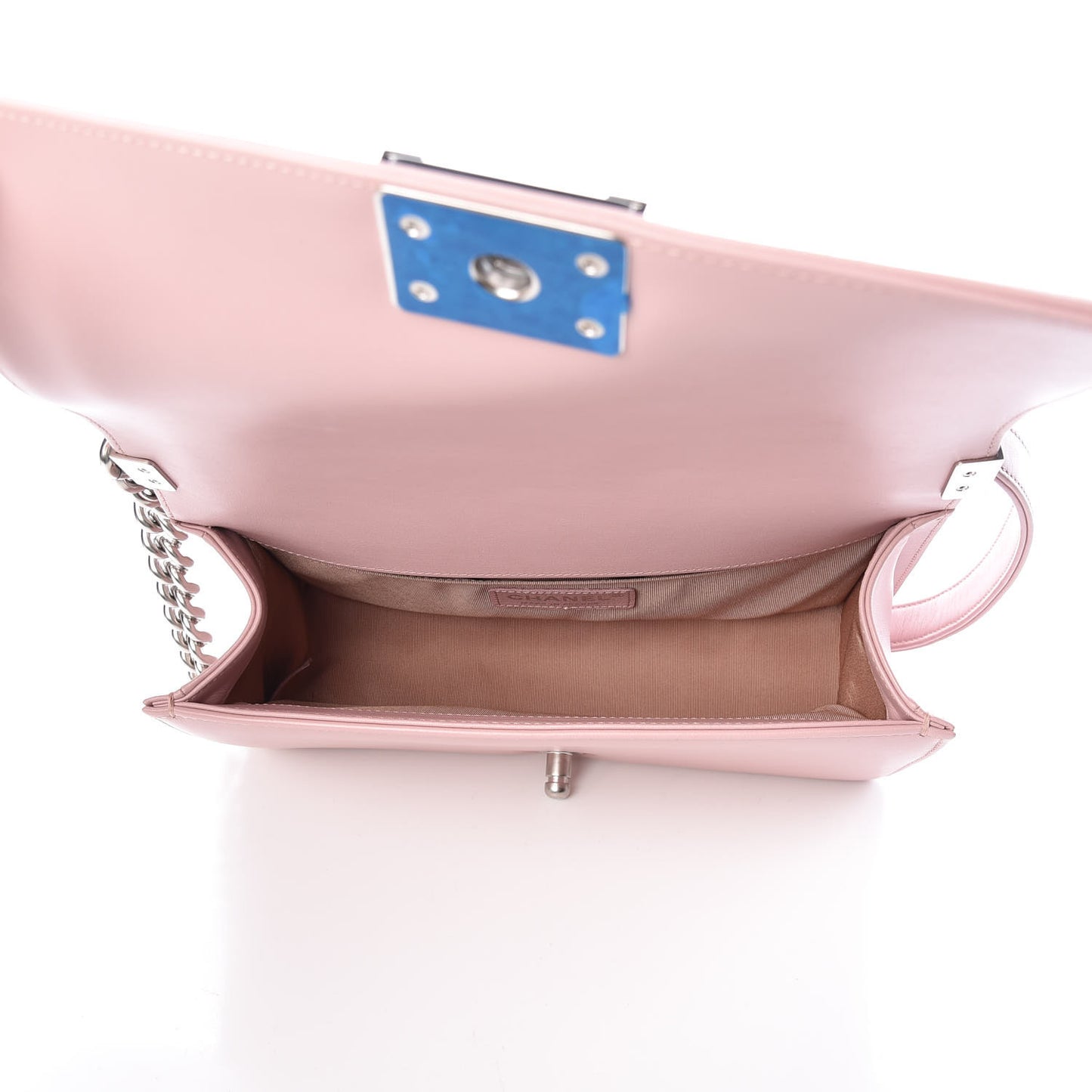 Calfskin Quilted Medium Boy Flap Light Pink
