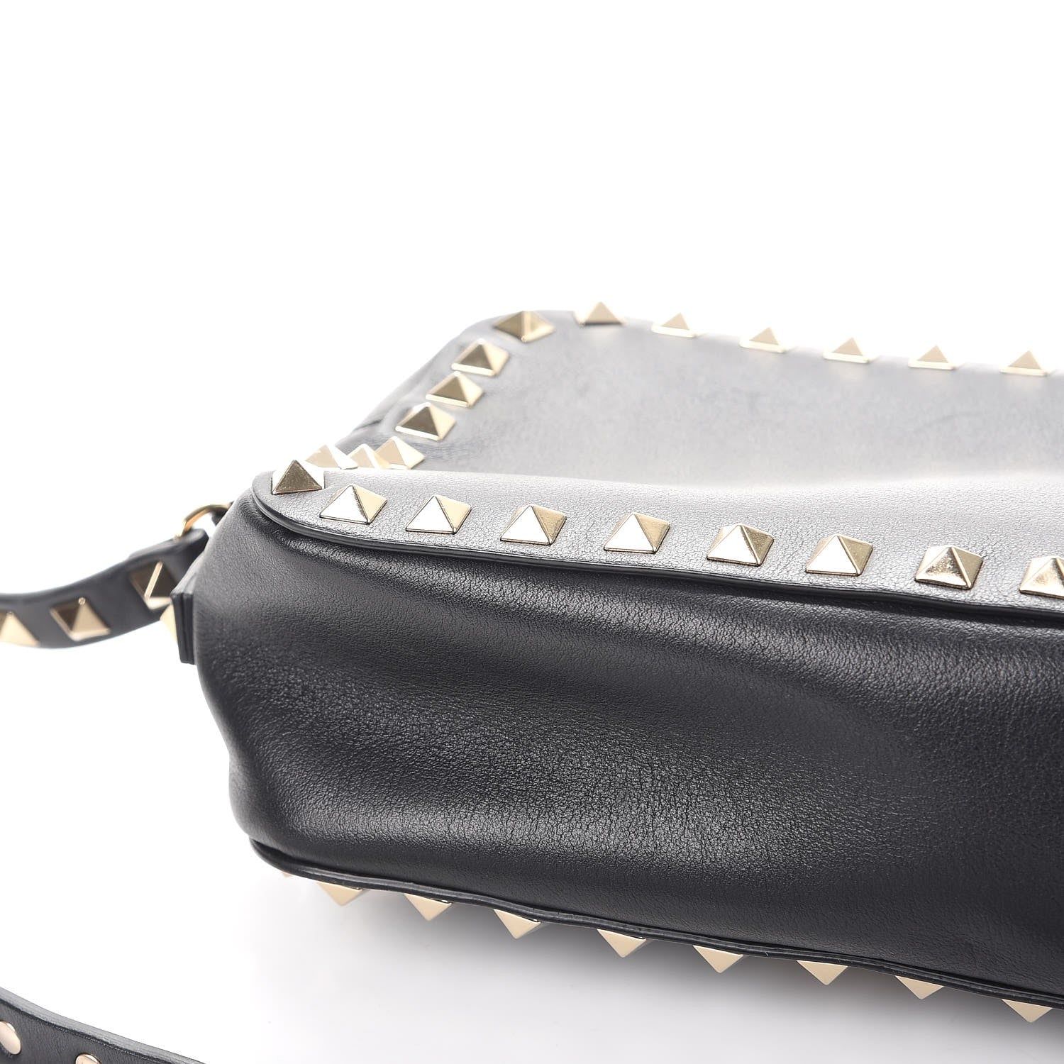 Valentino Garavani Calfskin Rockstud Camera Crossbody Bag Black 8 of 9