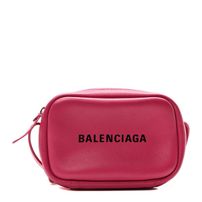 Balenciaga Calfskin Logo XS Everyday Camera Bag Rose Indien Black 1 of 9