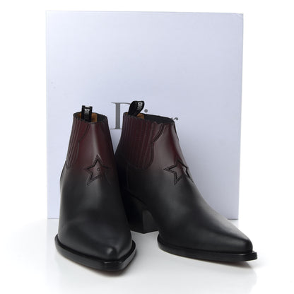 Christian Dior Matte Calfskin Ombre L.A. Ankle Boots 41 Black Rouge 9 of 9