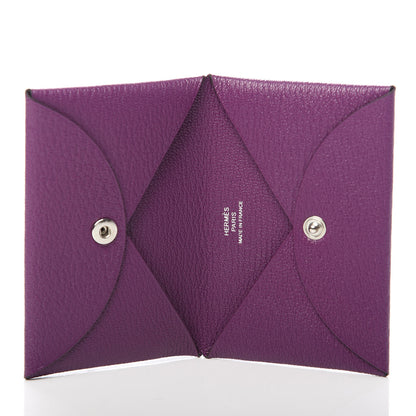 Hermes Chevre Mysore Calvi Card Case Anemone 5 of 8