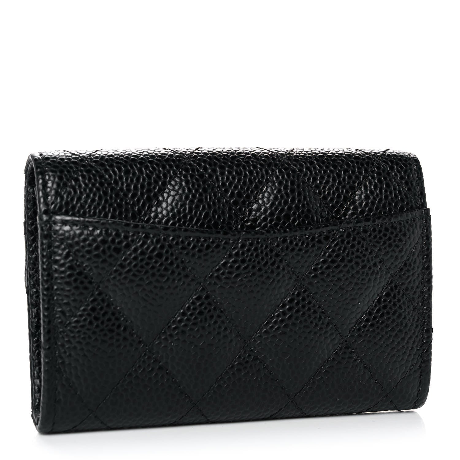 Chanel Caviar Quilted Flap Card Holder Wallet Black 5 of 16