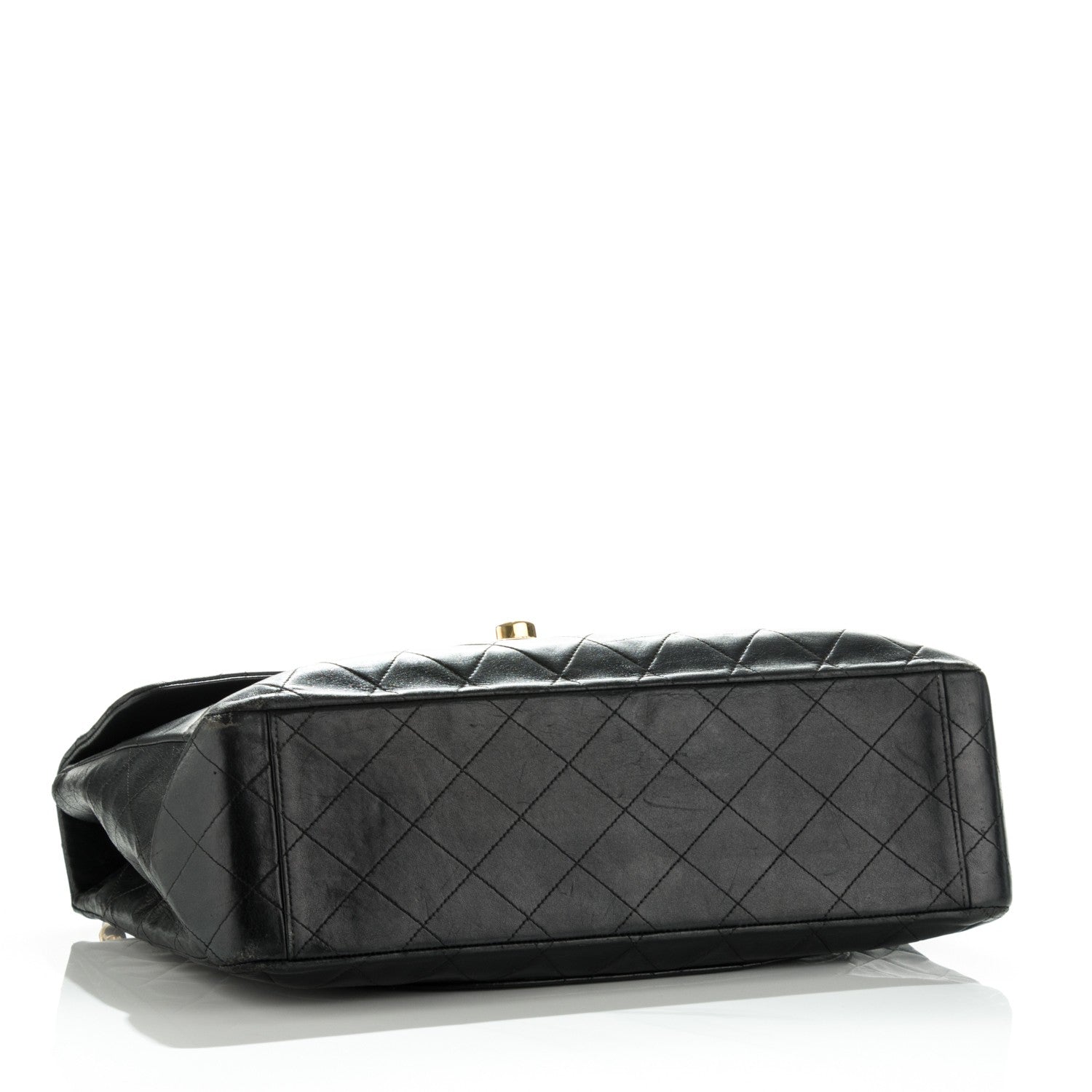 Chanel Lambskin Quilted XL Jumbo Single Flap Black 4 of 14