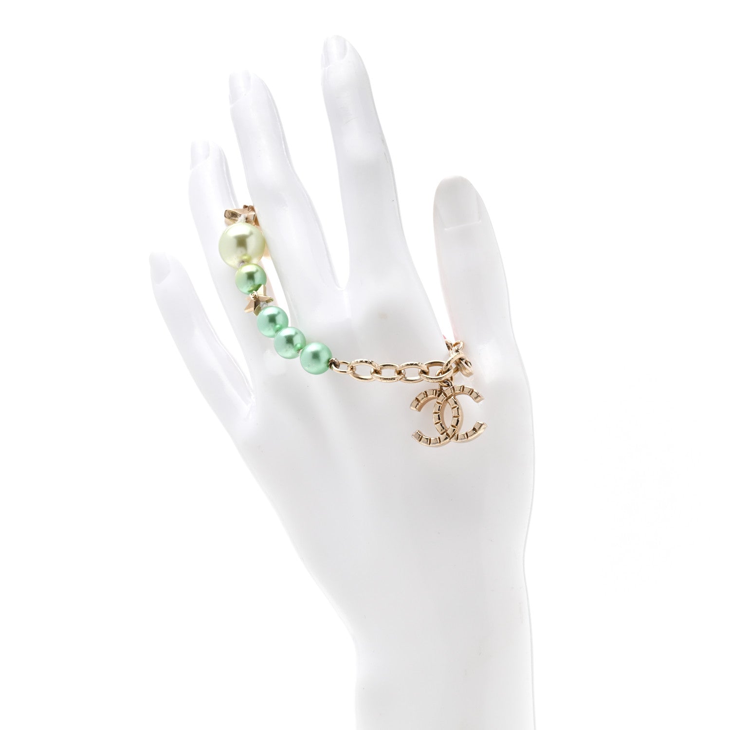 Chanel Pearl Cuba CC Bracelet Gold Multicolor 2 of 5