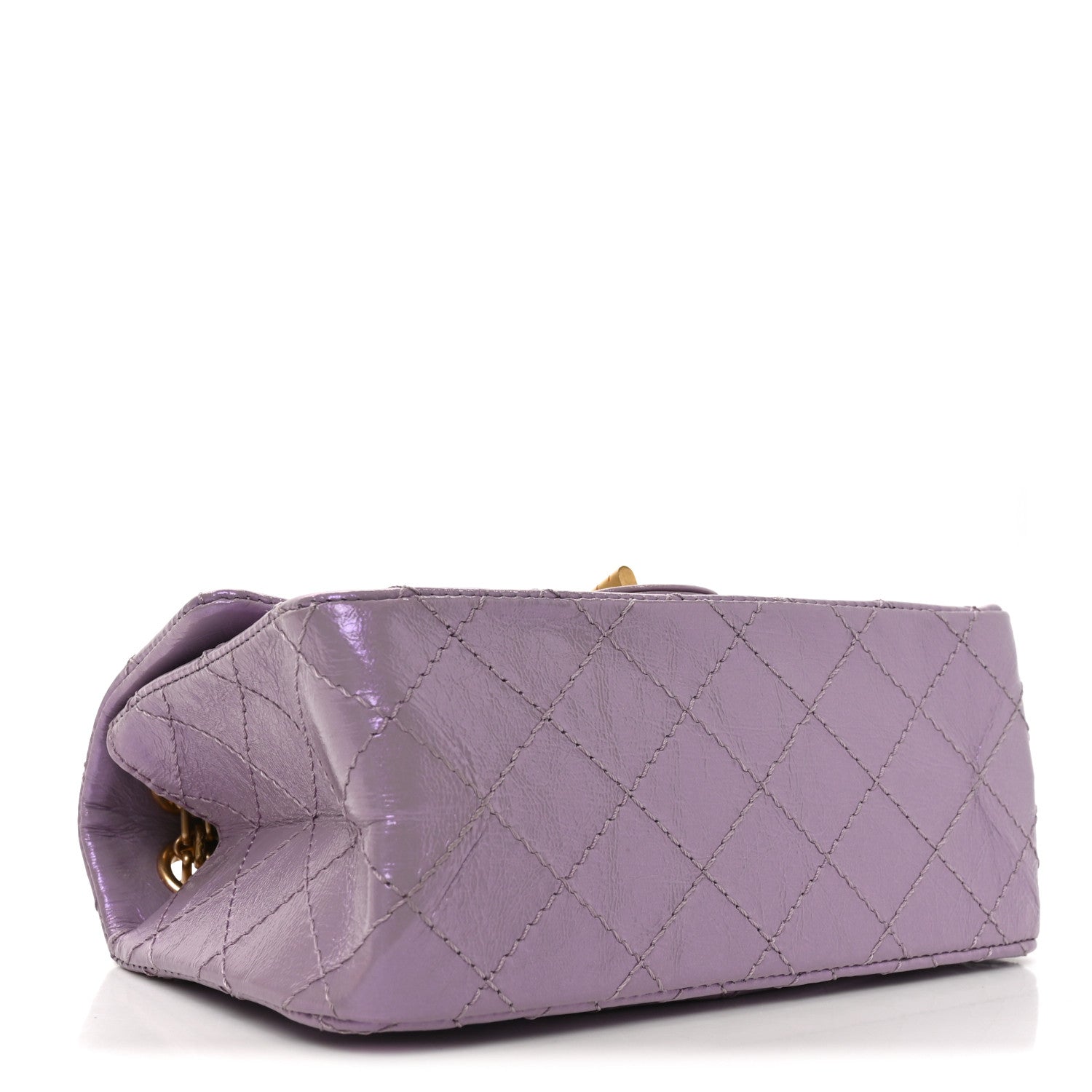 Chanel Glittered Aged Calfskin Quilted Mini 2.55 Reissue Flap Lilac 4 of 10