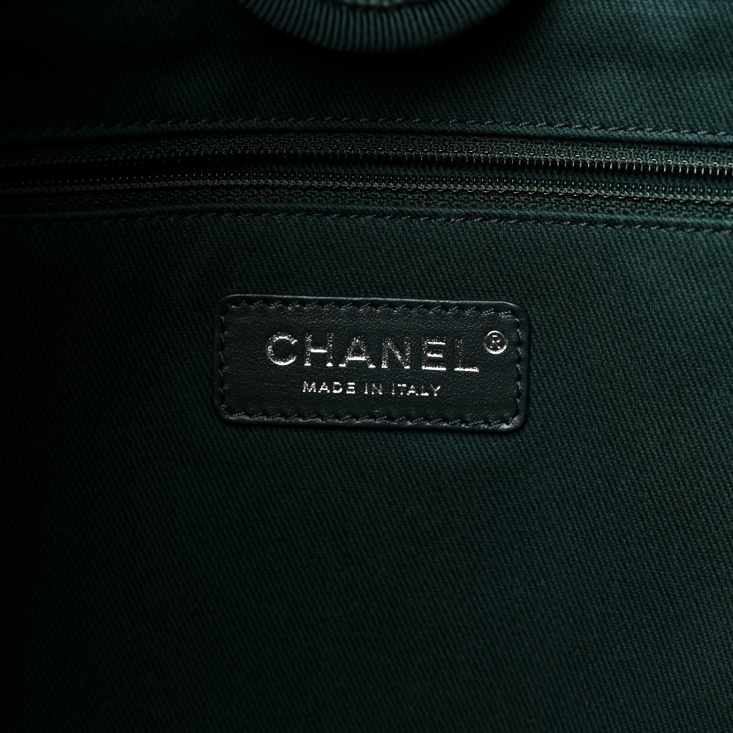 Chanel Mixed Fibers Calfskin Small Deauville Tote Green 6 of 9