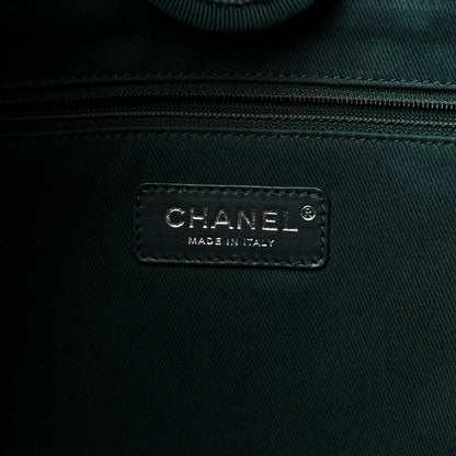 Chanel Mixed Fibers Calfskin Small Deauville Tote Green 6 of 9