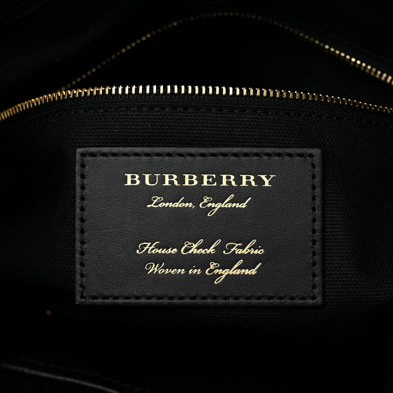 Burberry Grainy Calfskin House Check Small Canterbury Tote Black 6 of 9