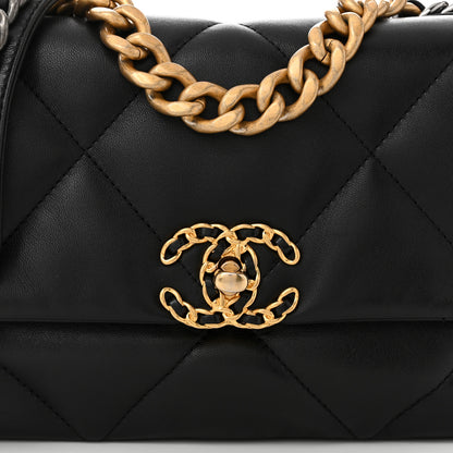 Chanel Lambskin Quilted Medium Chanel 19 Flap Black 8 of 11