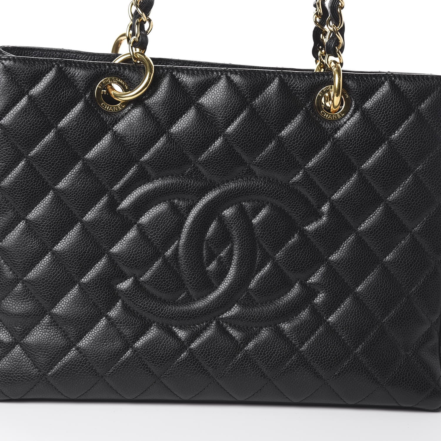 Chanel Caviar Quilted Grand Shopping Tote GST Black 7 of 9
