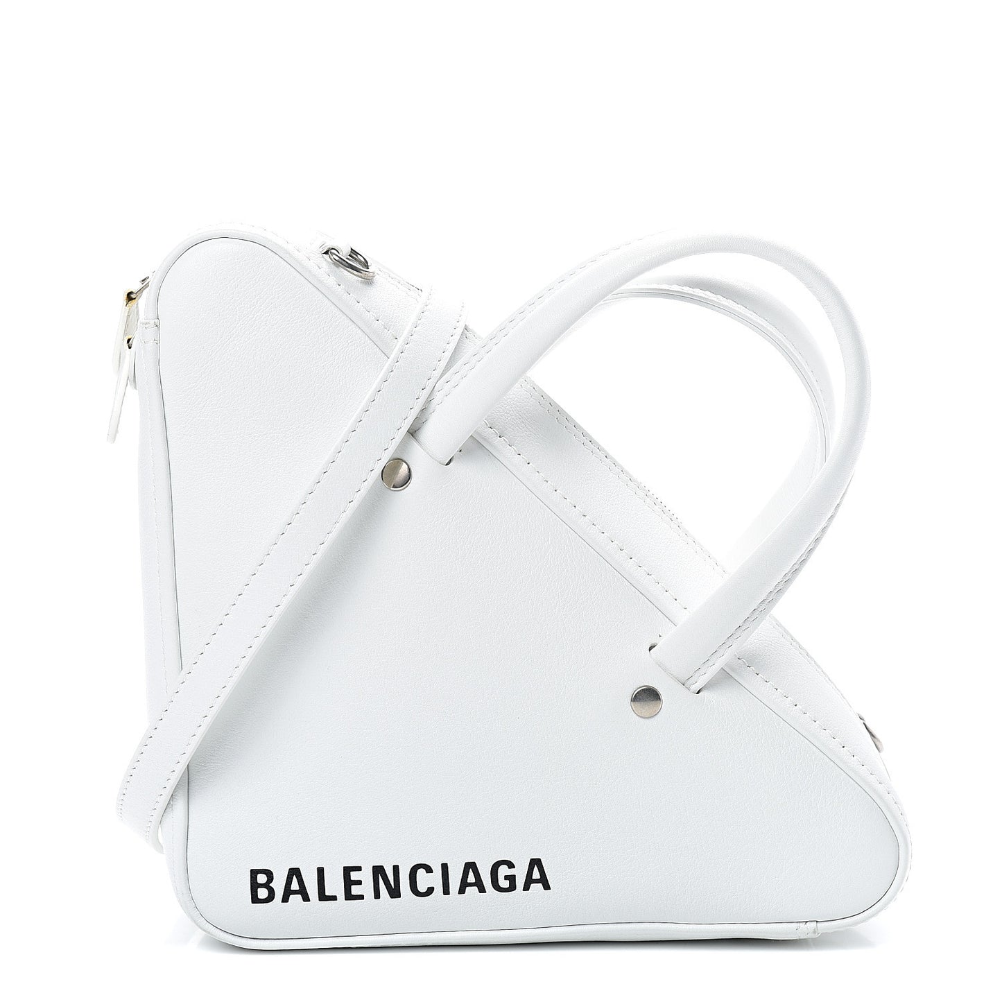 Calfskin XS Triangle Duffle White