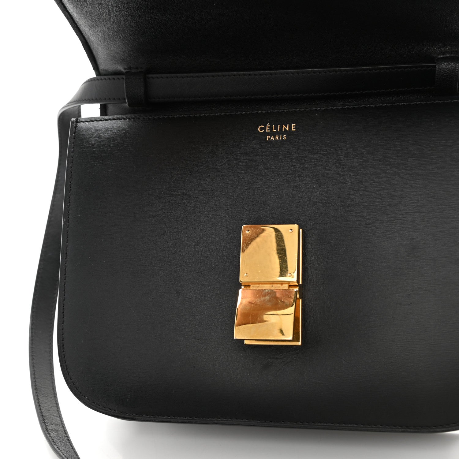 Celine Box Calfskin Medium Classic Box Flap Bag Black 11 of 13