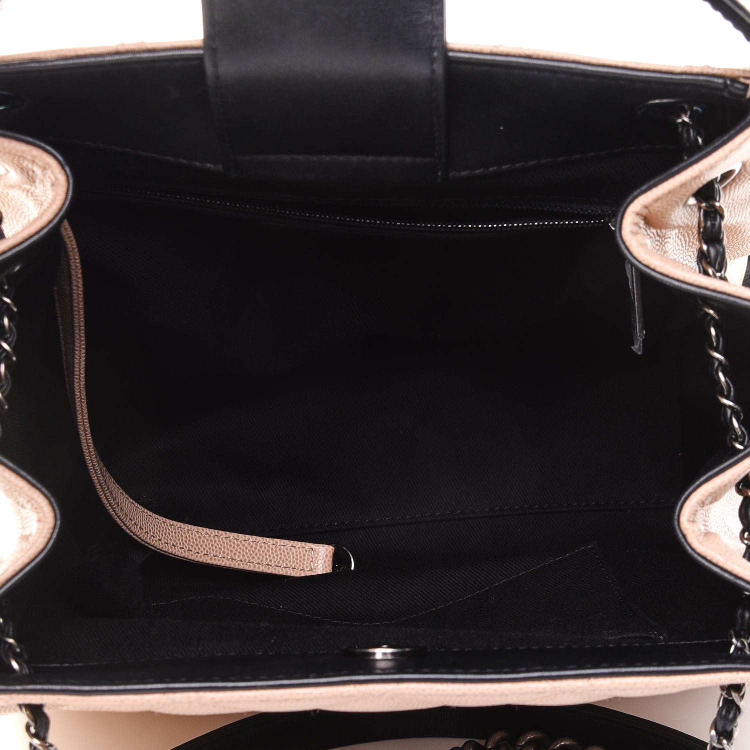 Chanel Caviar Quilted Medium CC Bucket Bag Beige 4 of 10