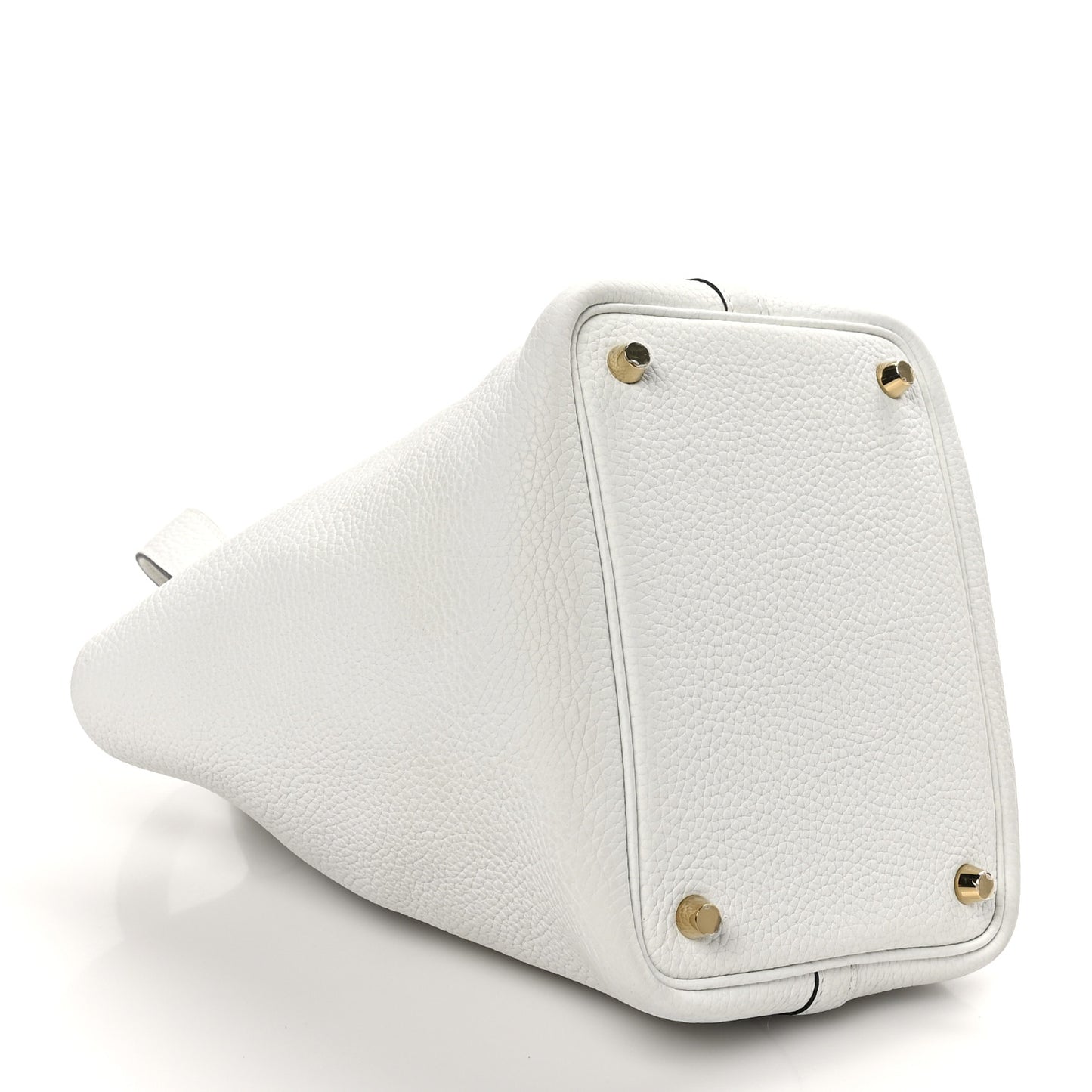 Taurillon Clemence Picotin Lock 18 PM New White