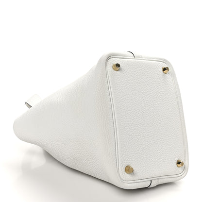 Hermes Taurillon Clemence Picotin Lock 18 PM New White 4 of 11