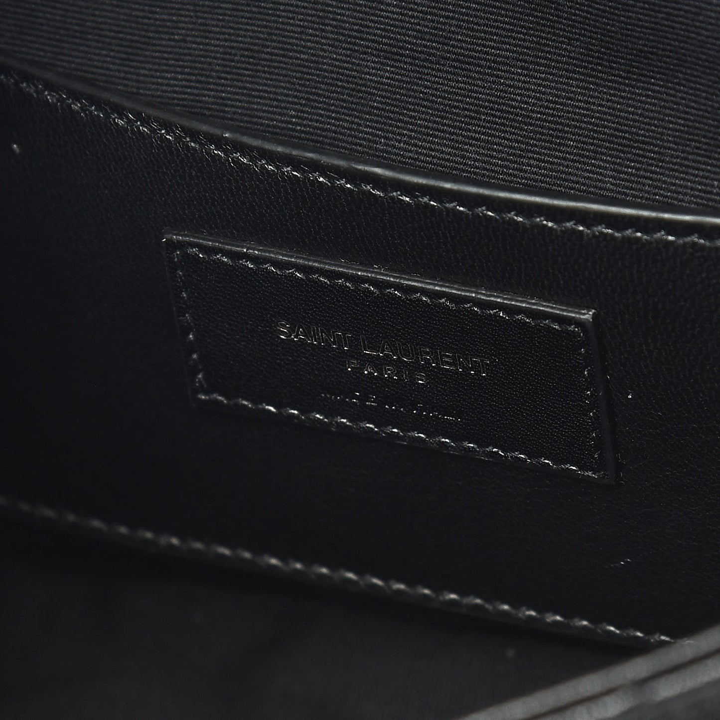 Sheepskin Tri-Quilt Monogram Medium College Bag Black
