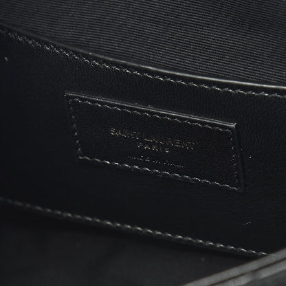 Saint Laurent Sheepskin Tri-Quilt Monogram Medium College Bag Black 9 of 11