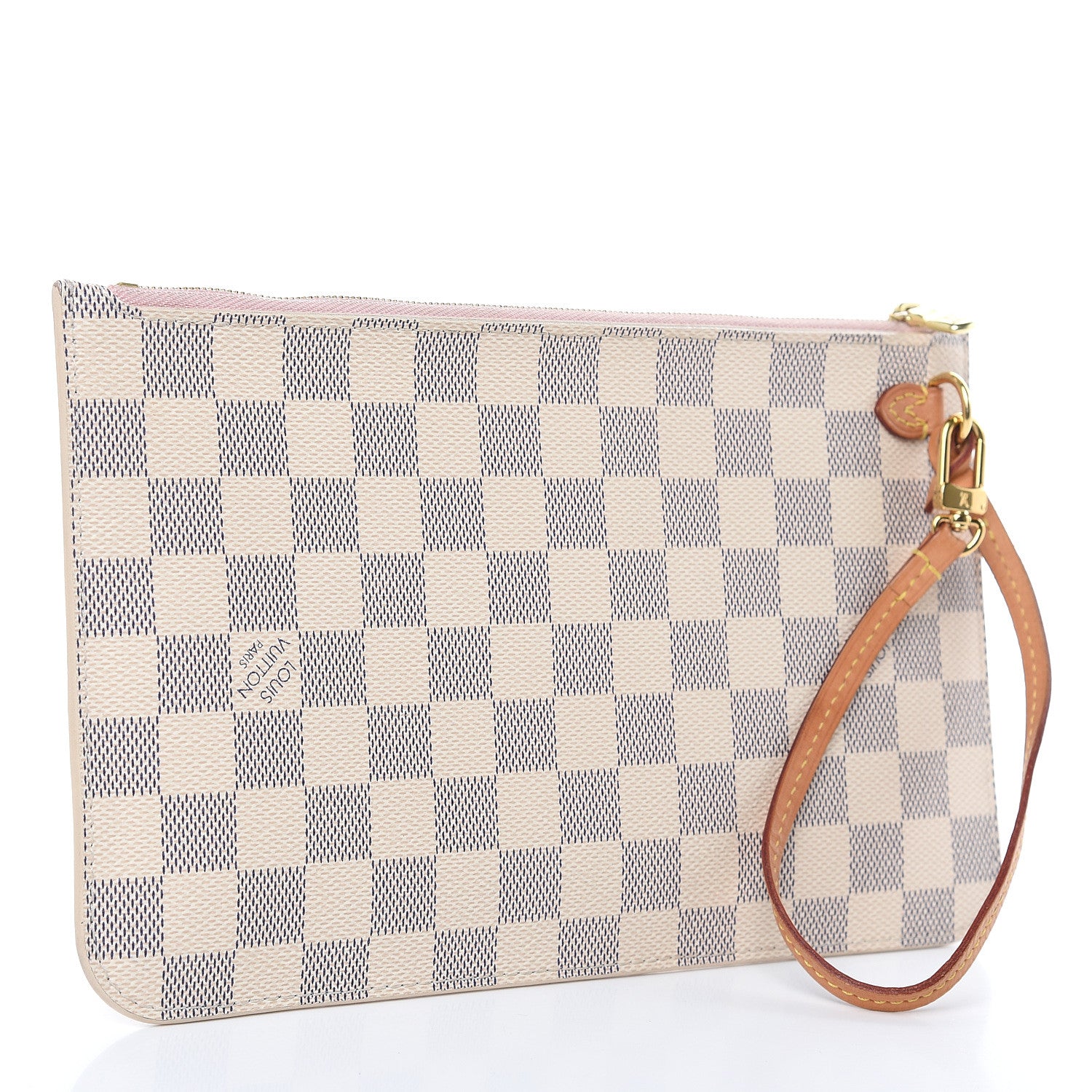 Louis Vuitton Damier Azur Neverfull MM GM Pochette Rose Ballerine 3 of 14