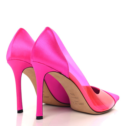 Jimmy Choo Satin PVC Cass Pumps 38.5 Fuchsia 5 of 8