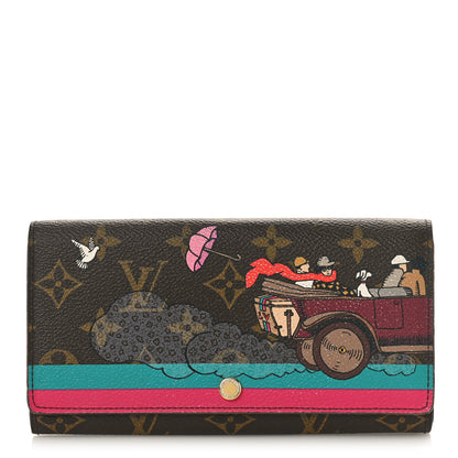 Louis Vuitton Monogram 2015 Christmas Animation Sarah Wallet Hibiscus 1 of 10