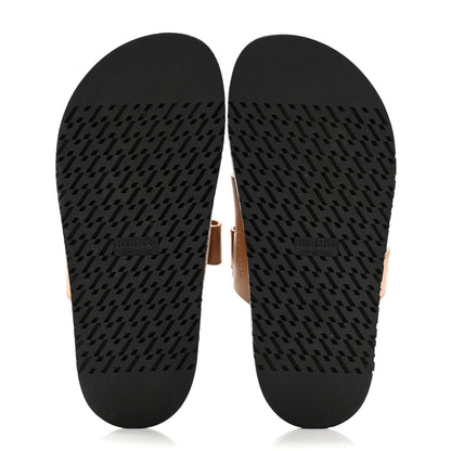 Hermes Calfskin Womens Chypre Sandals 36.5 Naturel 5 of 9