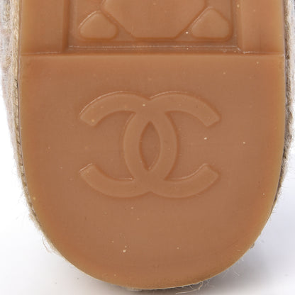Chanel Linen CC Espadrilles 37 Beige Black 9 of 17