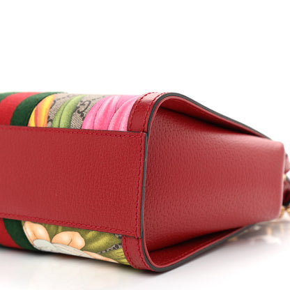 Gucci GG Supreme Monogram Flora Web Small Ophidia Tote Bag Red 8 of 8