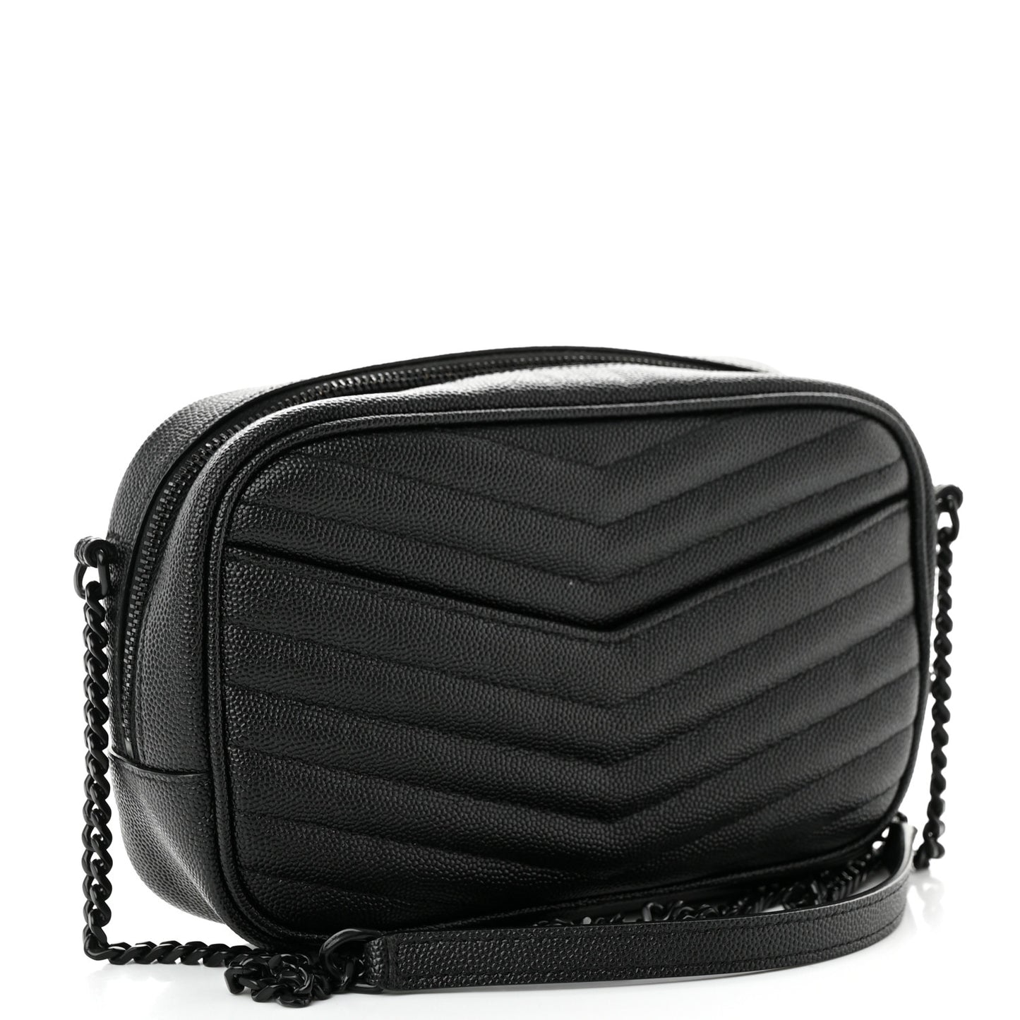 Grain De Poudre Matelasse Monochrome Monogram Mini Lou Camera Bag Black