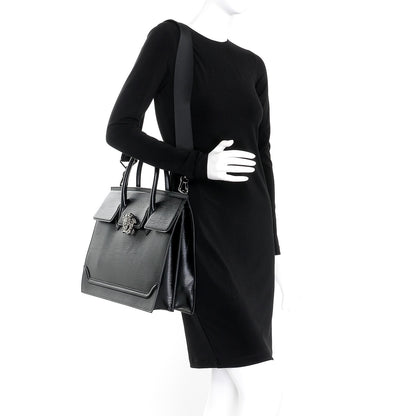 Versace Legno Calfskin Palazzo Top Handle Briefcase Black 2 of 7