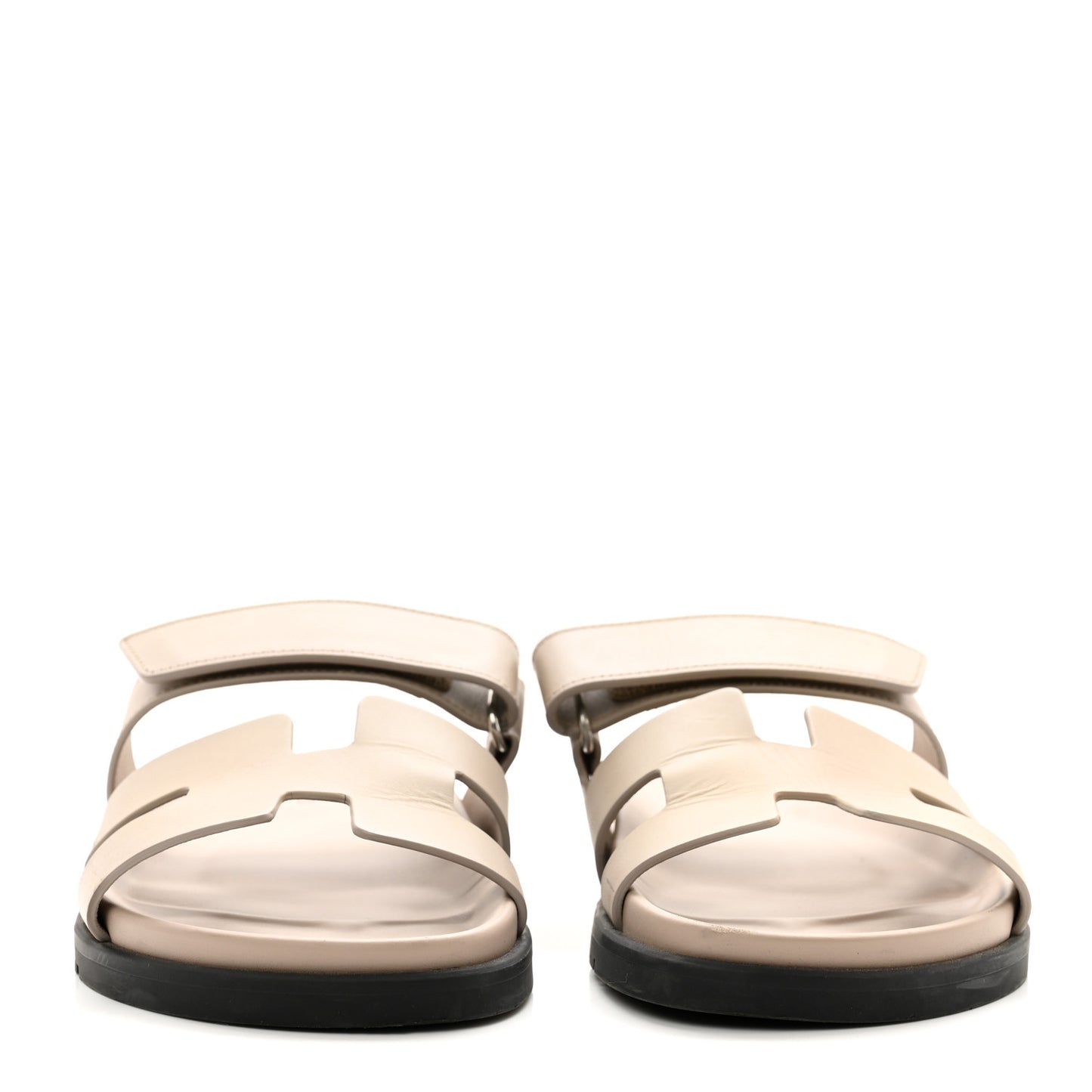 Calfskin Womens Chypre Sandals 38 Beige Mastic