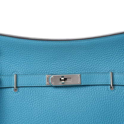 Hermes Taurillon Clemence Jypsiere 28 Turquoise 10 of 10
