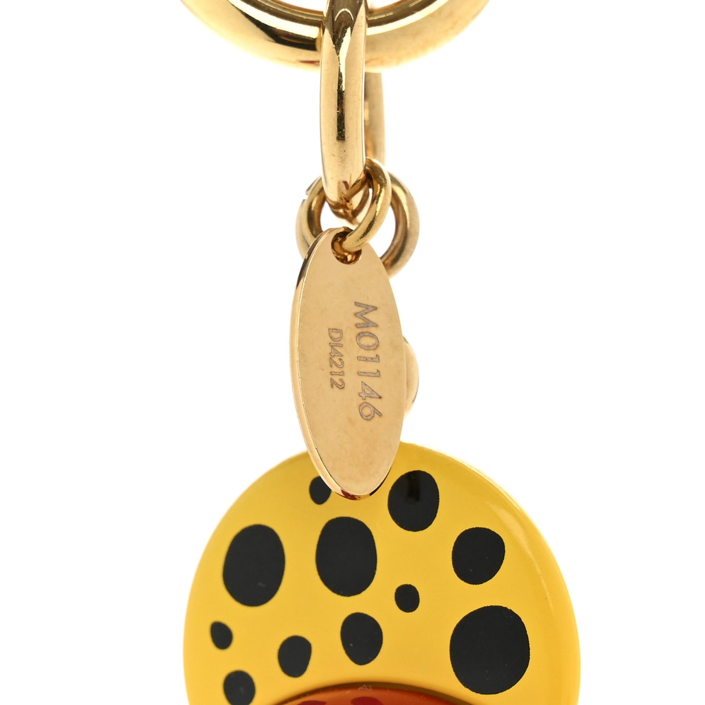 LV X YK Resin Wood Infinity Dots Vivienne Bag Charm Yellow