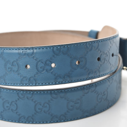 Gucci Guccissima Signature Interlocking G 40mm Belt 100 40 Deep Cobalt 3 of 5