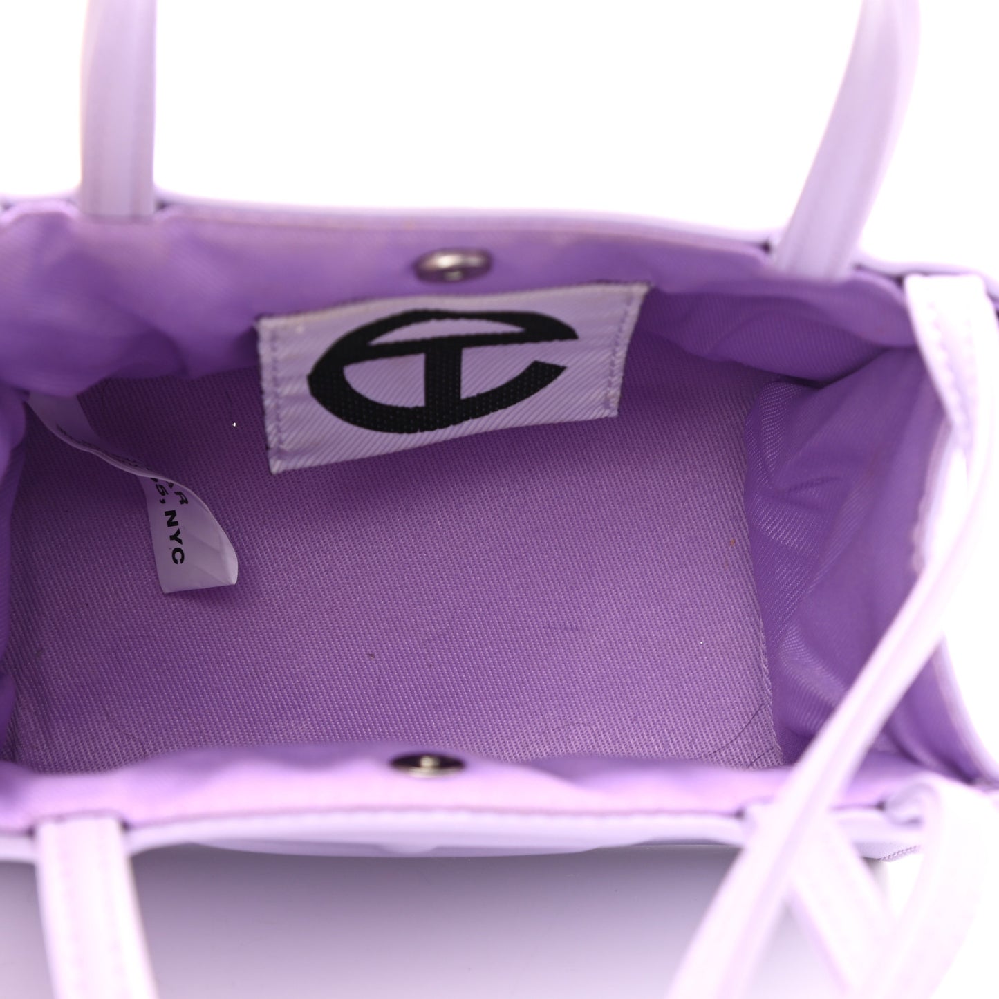 Vegan Leather Small Shopping Bag Lavender