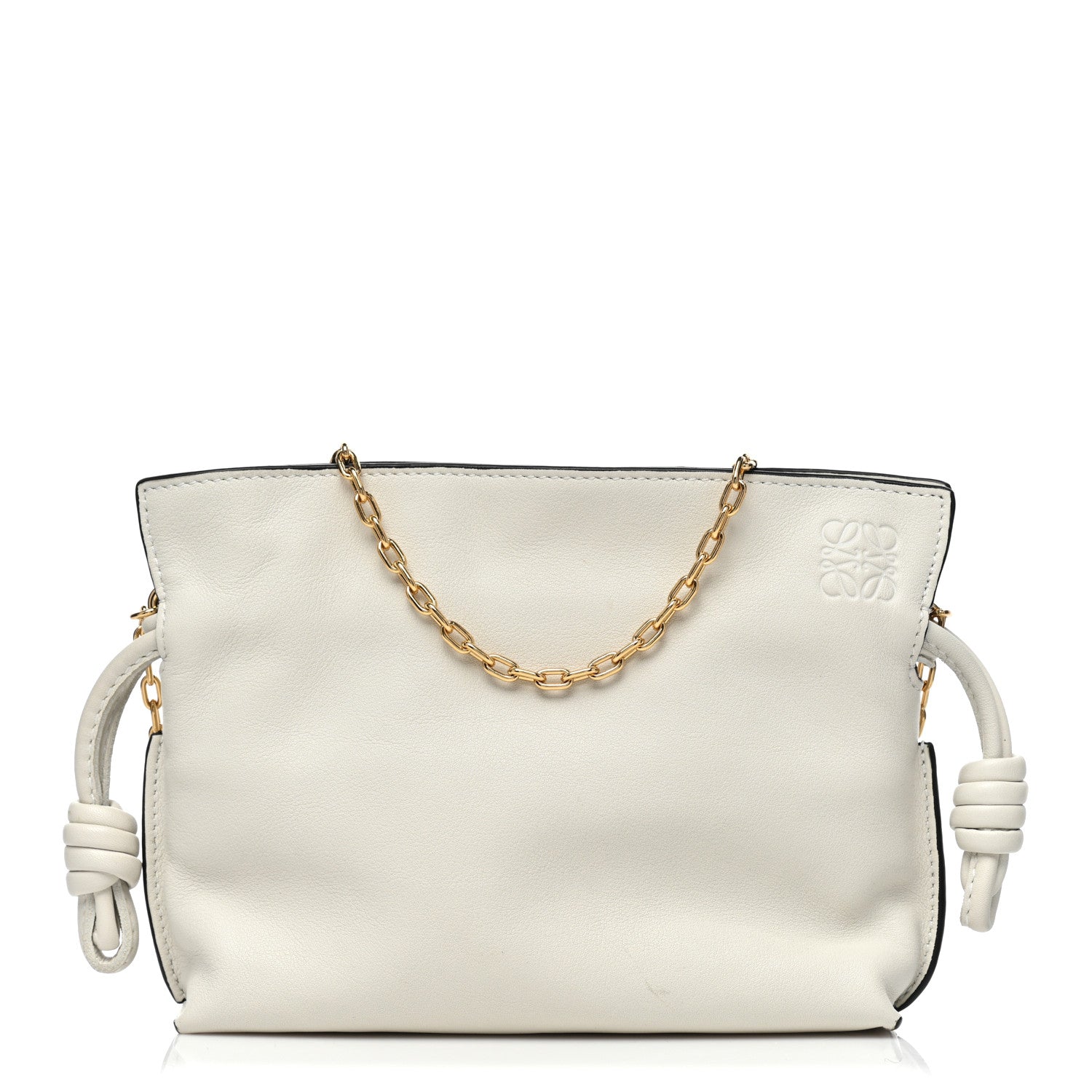 Loewe Calfskin Nano Flamenco Knot Bag White 1 of 9