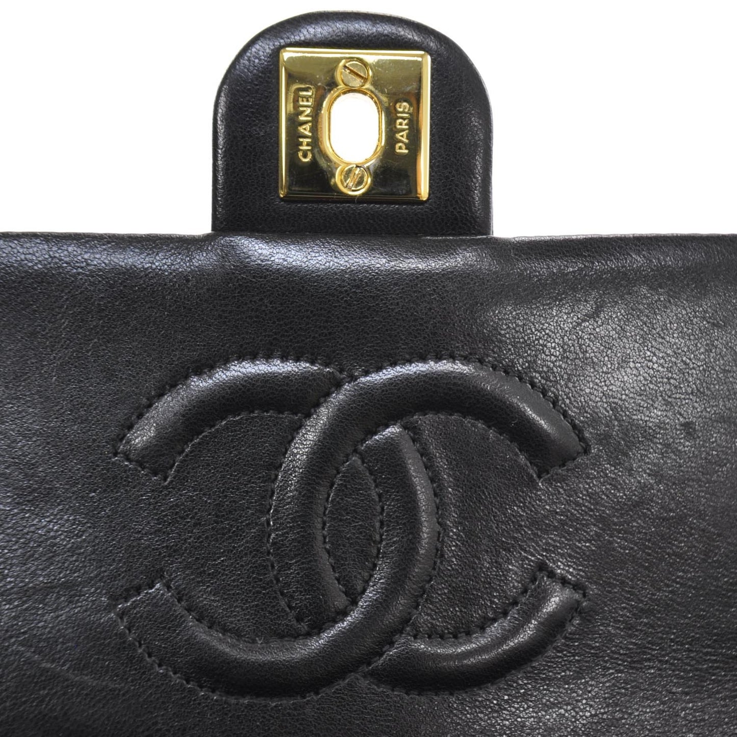 Lambskin Quilted Mini Flap Black