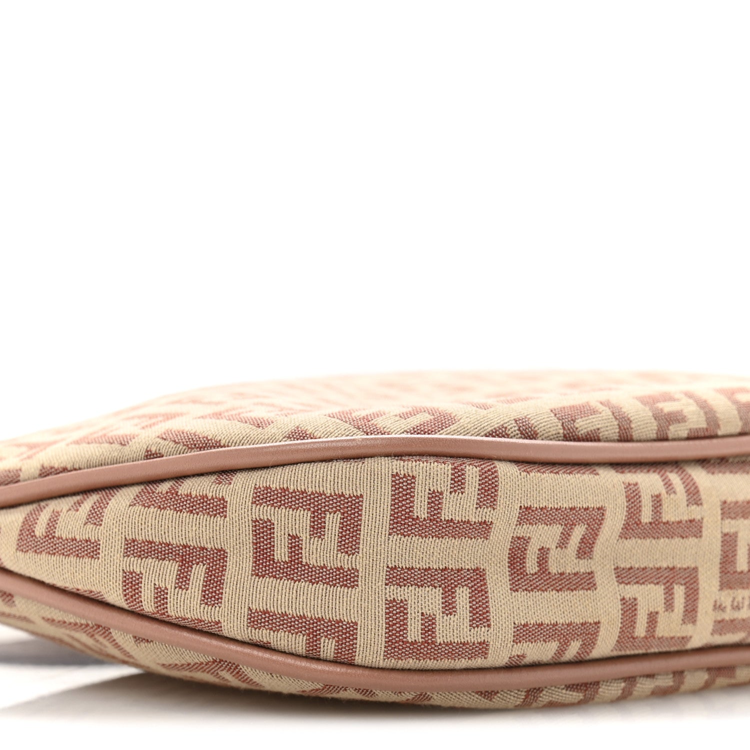 Fendi Zucchino Vitello Pochette Beige Bruciato Bois de Rose 9 of 15