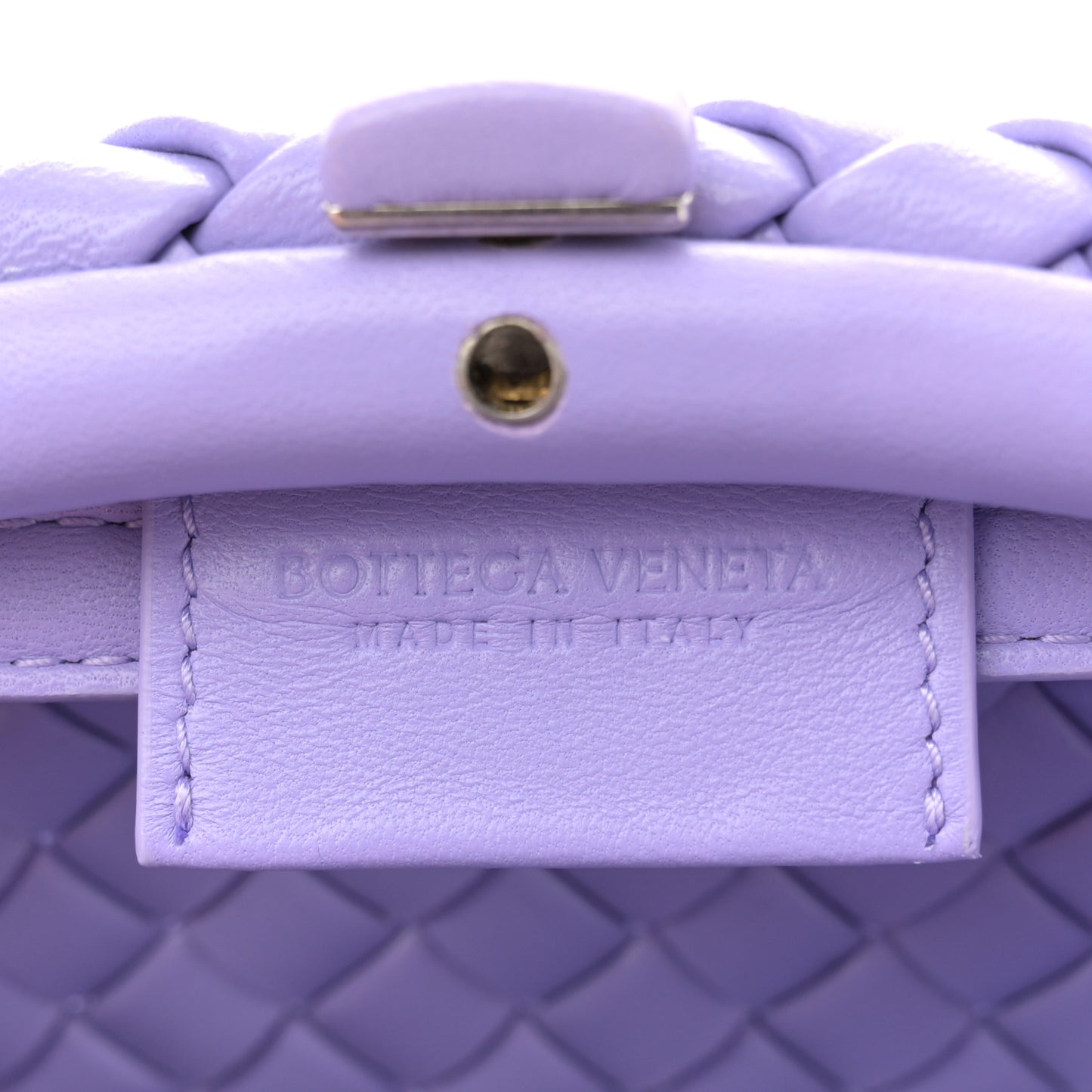 Nappa Intreccio Mini Padded Handle Bag Wisteria