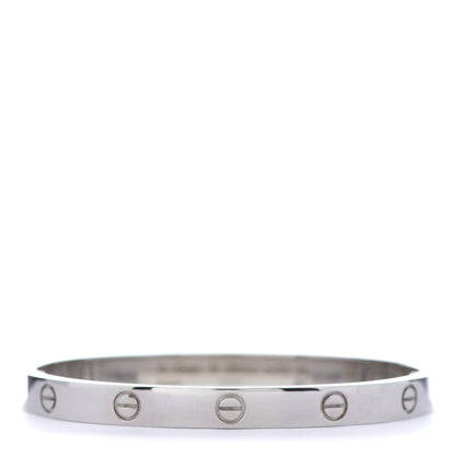 Cartier 18K White Gold LOVE Bracelet 18 1 of 7