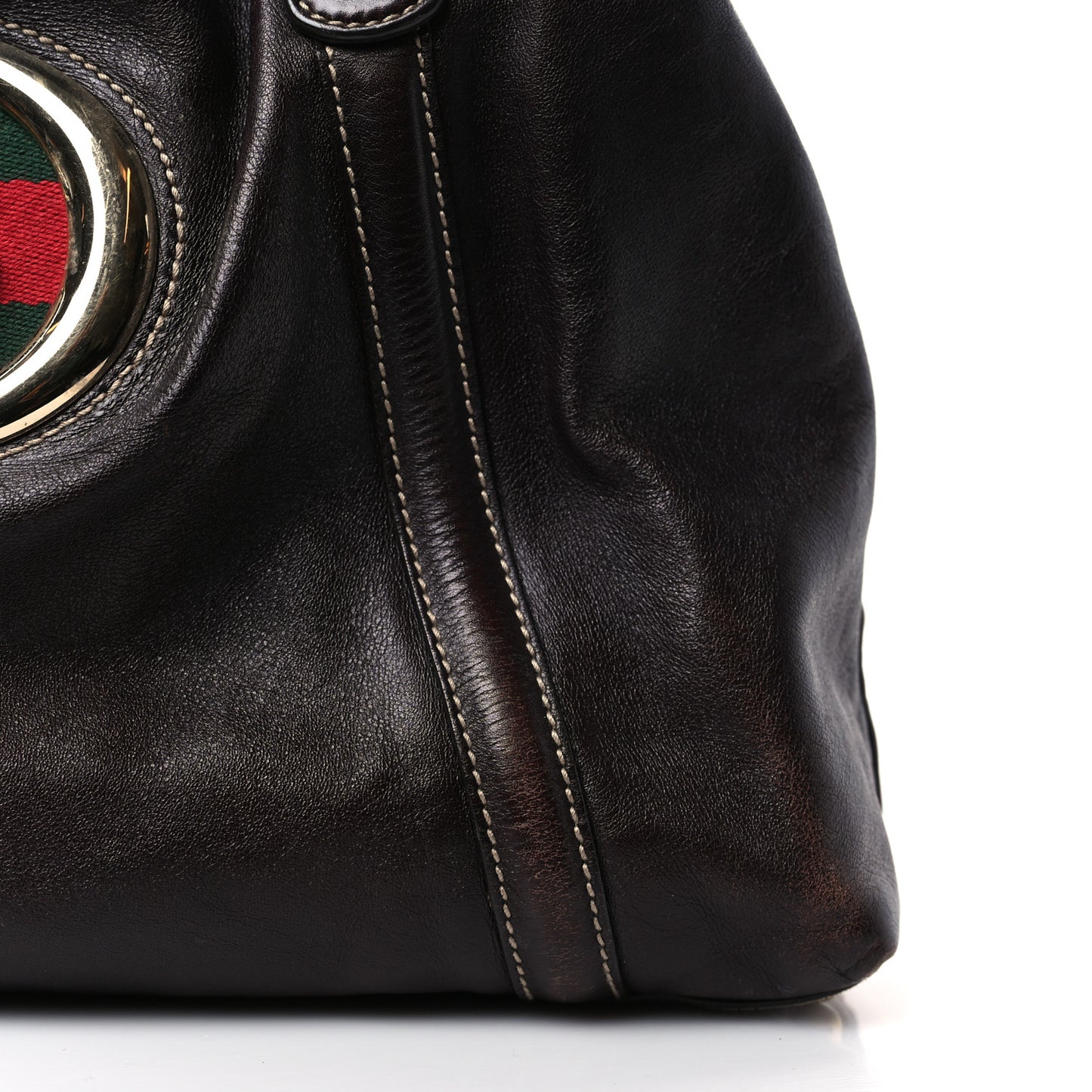 Calfskin Medium Britt Tote Dark Brown