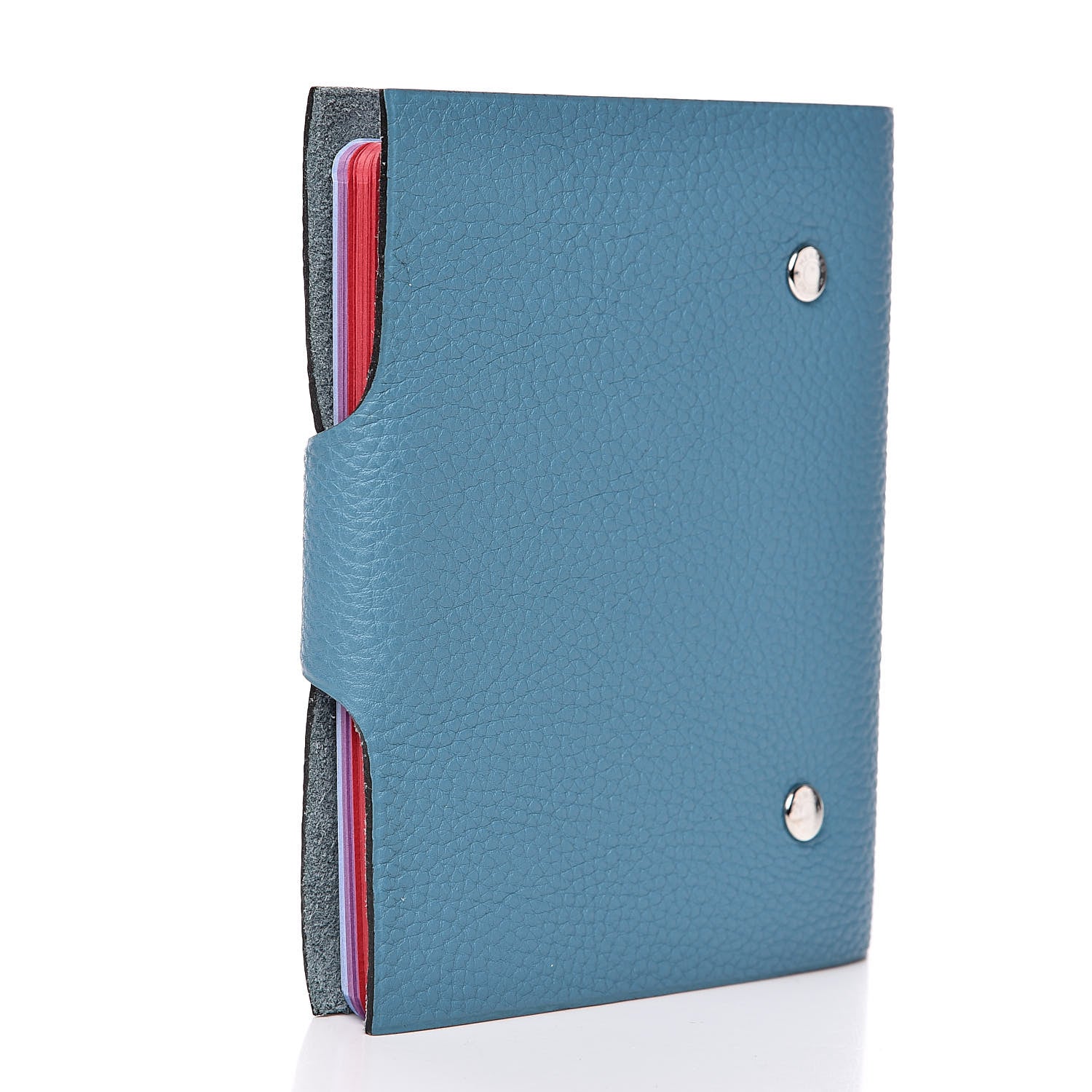 Hermes Taurillon Clemence Ulysse PM Notebook Cover Blue Jean 3 of 7
