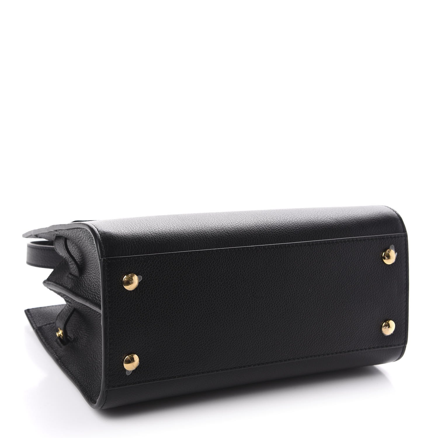Burberry Grainy Calfskin Mini Two Handle Title Bag Black 4 of 9