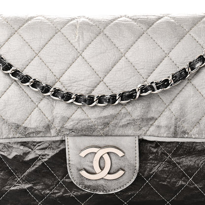 Chanel Vinyl Quilted Jumbo Melrose Degrade Flap Black 8 of 15