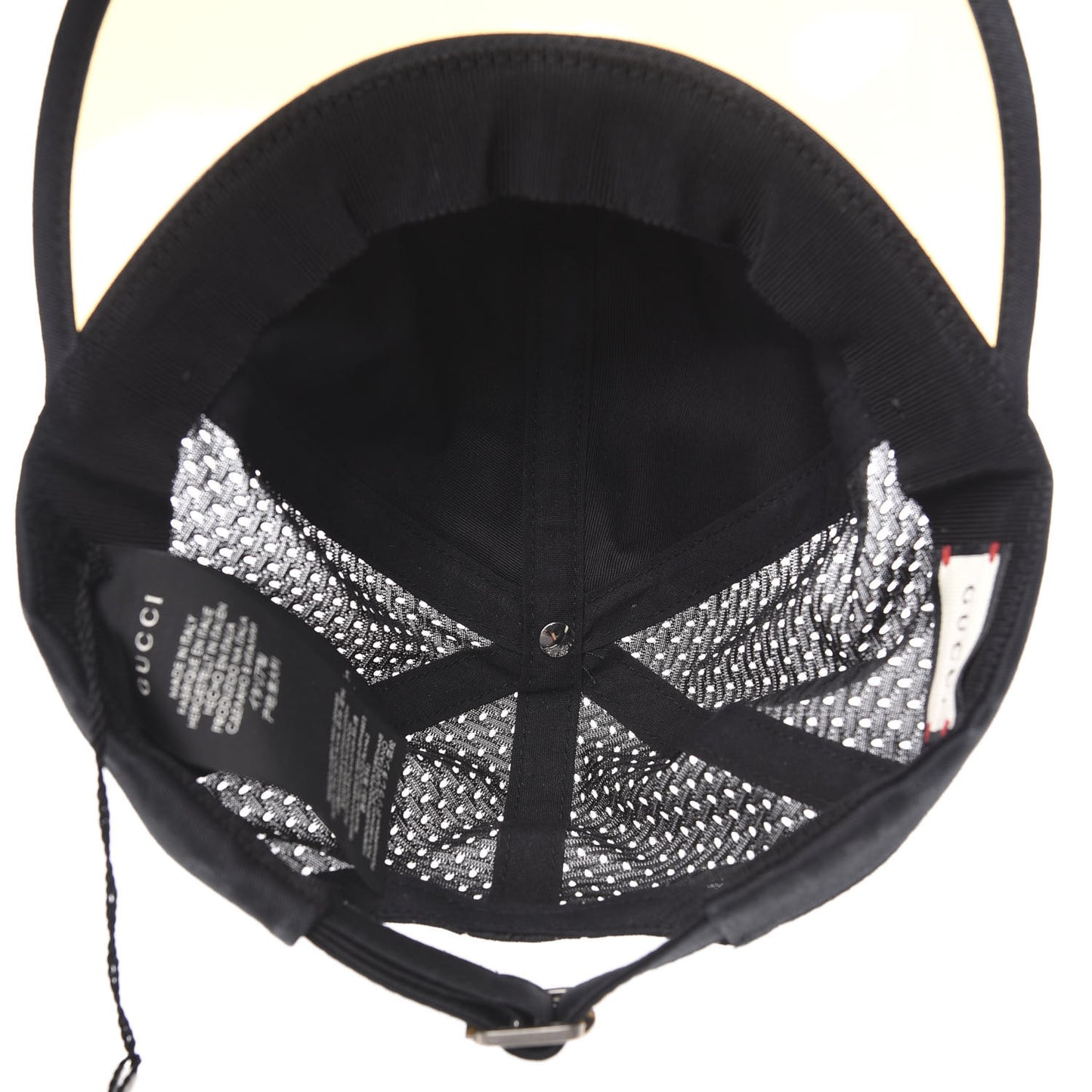 Cotton Embroidered Bunny Baseball Hat M Black