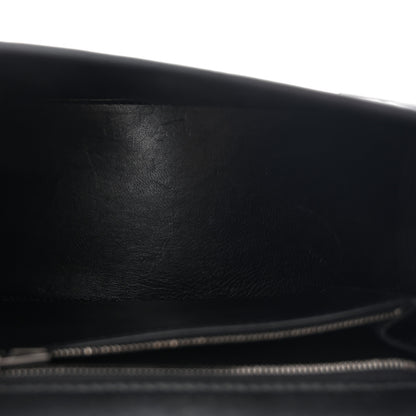 Balenciaga Shiny Calfskin Monochrome Crocodile Embossed Small Hourglass Top Handle Bag Black 5 of 12