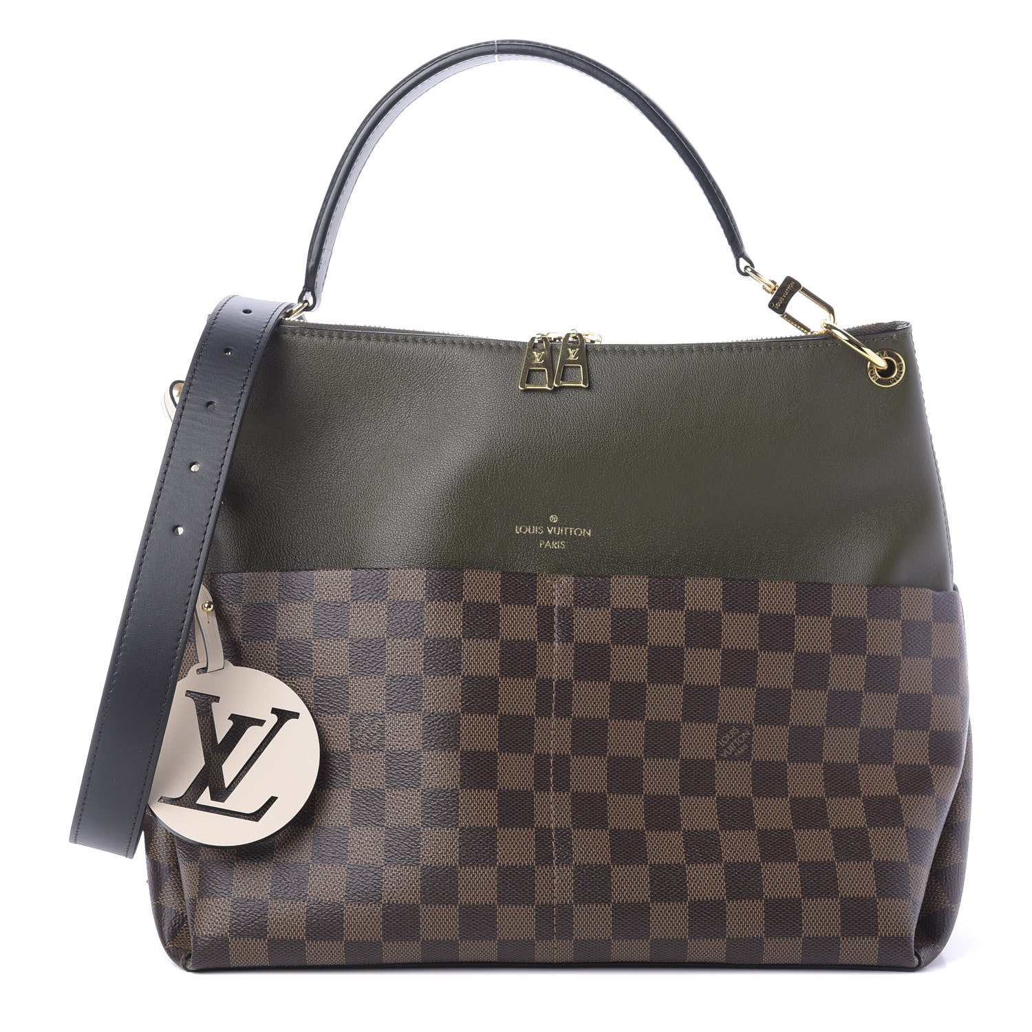 Louis Vuitton Damier Ebene Calfskin Maida Khaki 1 of 13