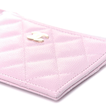 Chanel Caviar Quilted CC Zip Card Holder Light Pink 9 of 12
