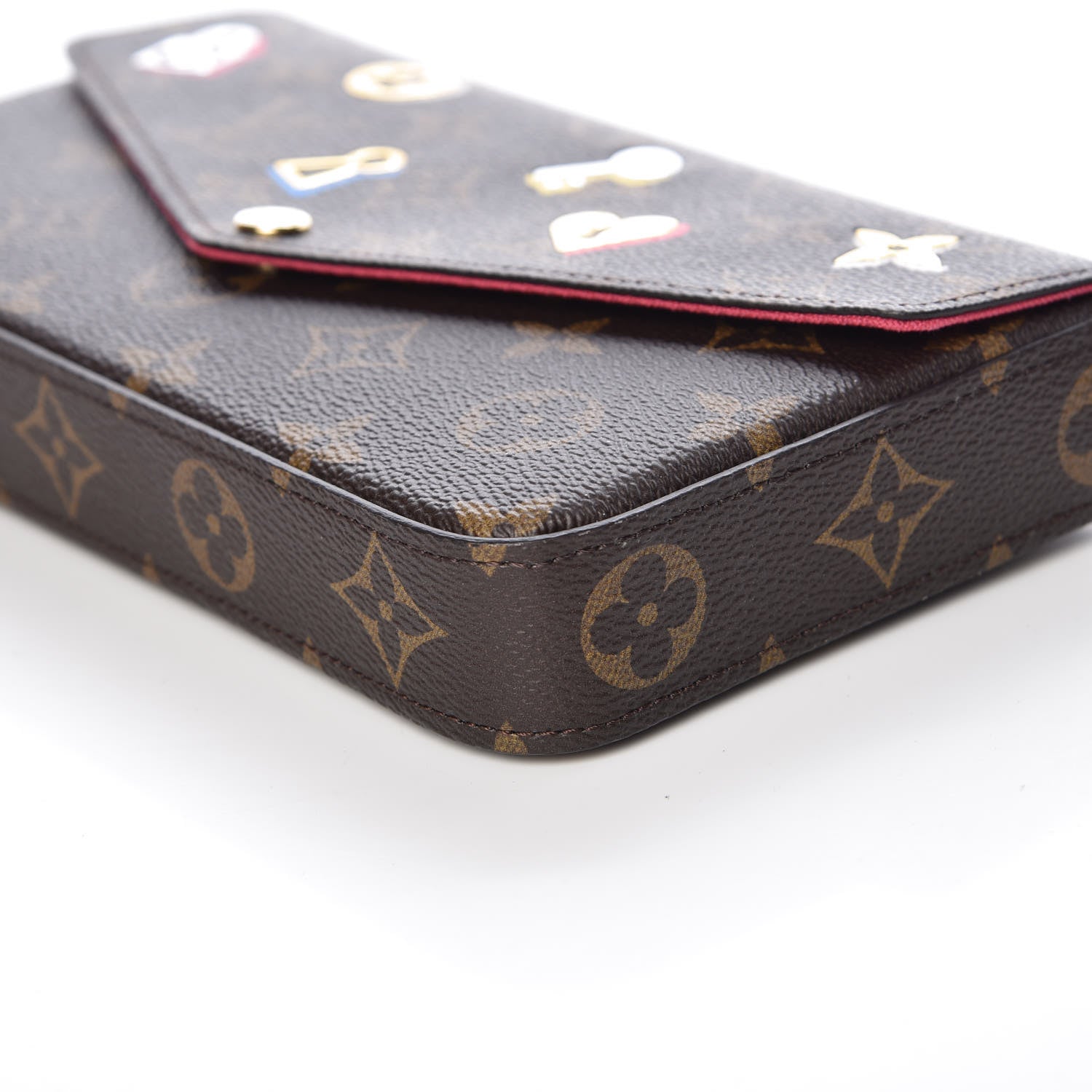 Louis Vuitton Monogram LV Love Lock Pochette Felicie Chain Wallet 12 of 13
