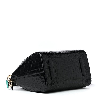 Givenchy Calfskin Crocodile Embossed Small Antigona Black 3 of 4
