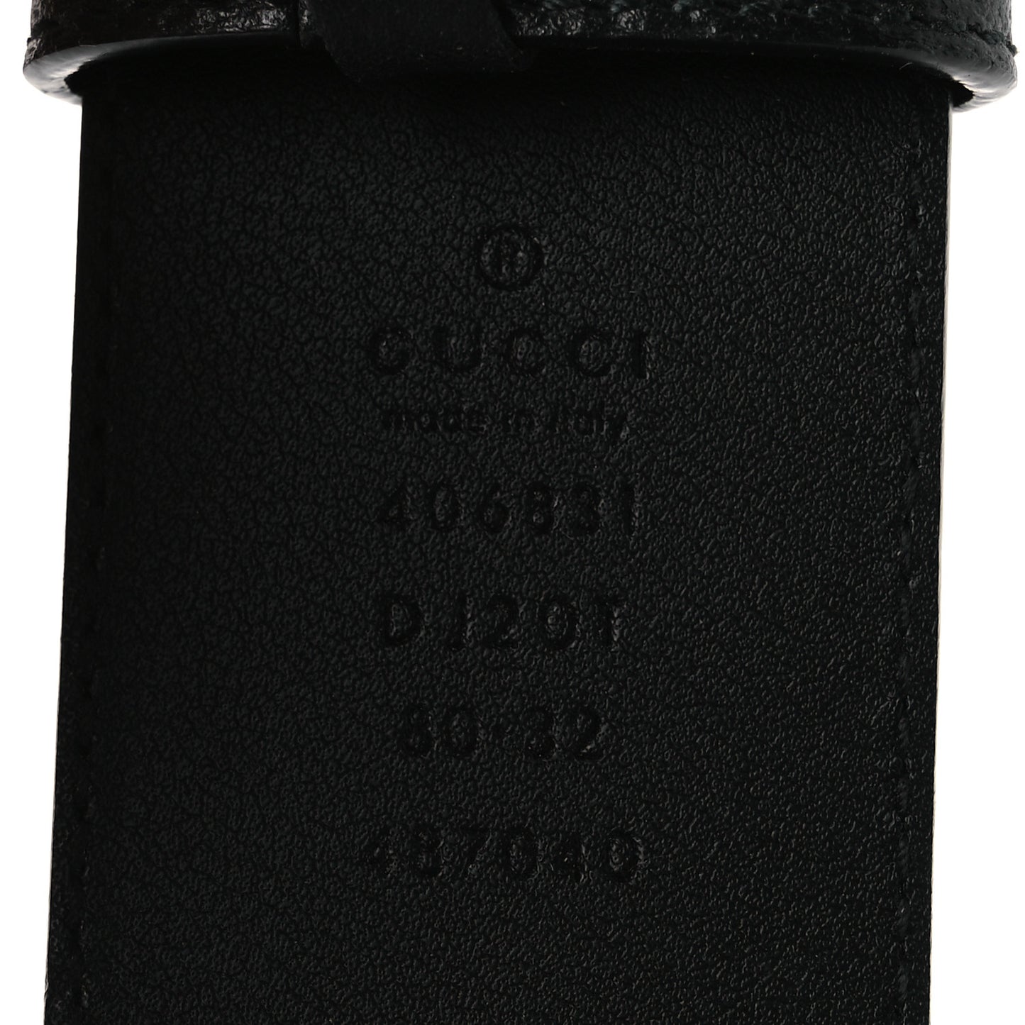 Textured Calfskin Double G 40mm Belt 80 32 Black